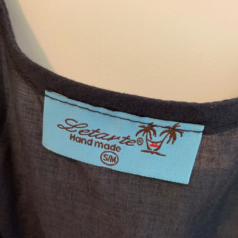 Letarte Swim Mexican Embroidered Cover Up - Picture 4 of 7